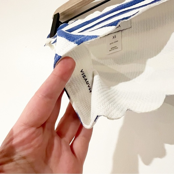 Marysia Swim Blue and White Scalloped Bikini - Picture 6 of 7